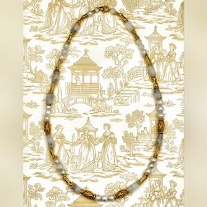 Natural Mystic White Moonstone With Large Stones In Beaded Necklace or Choker